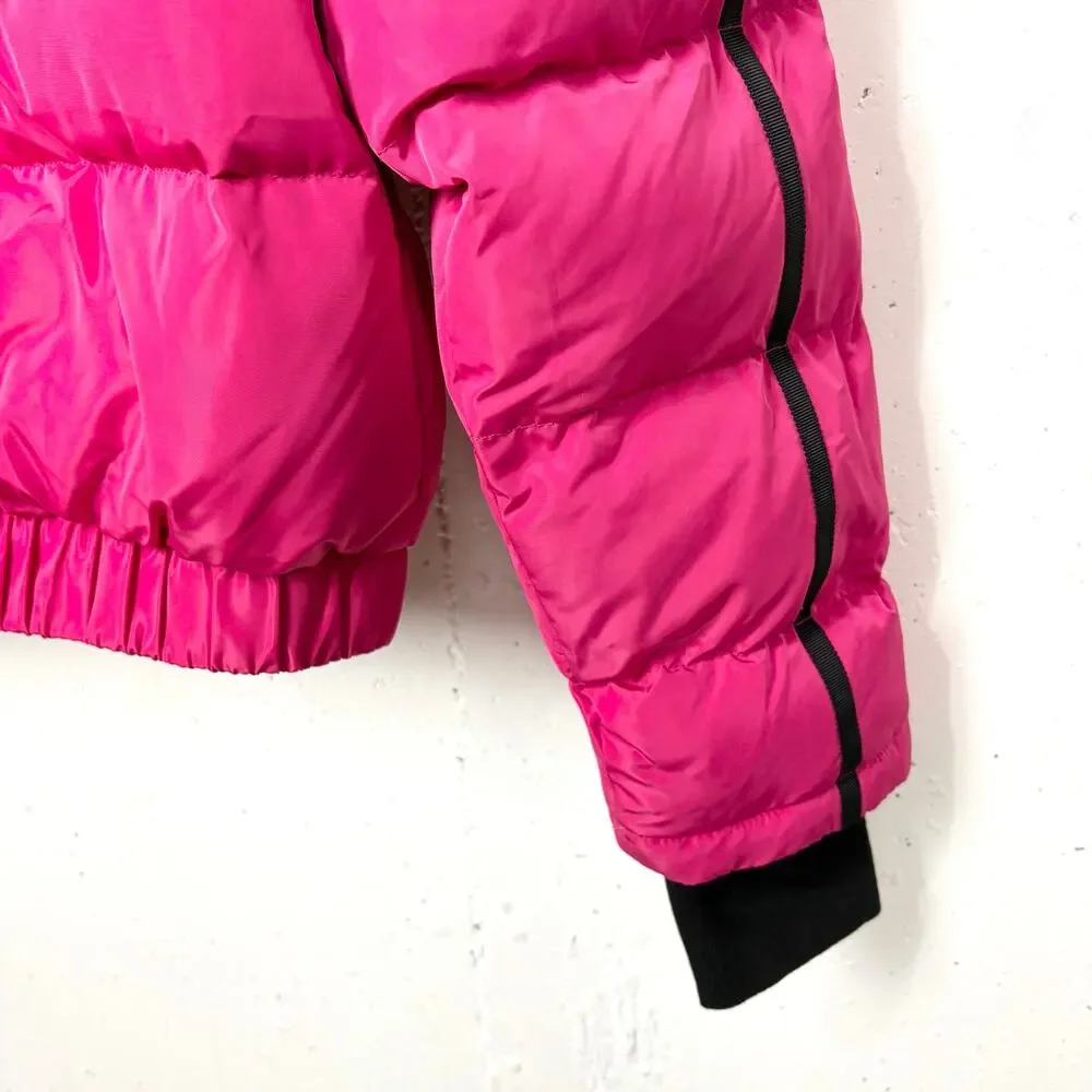 IVL Collective Puffer Jacket Pink Detachable Hood Zipper Pocket Size Medium